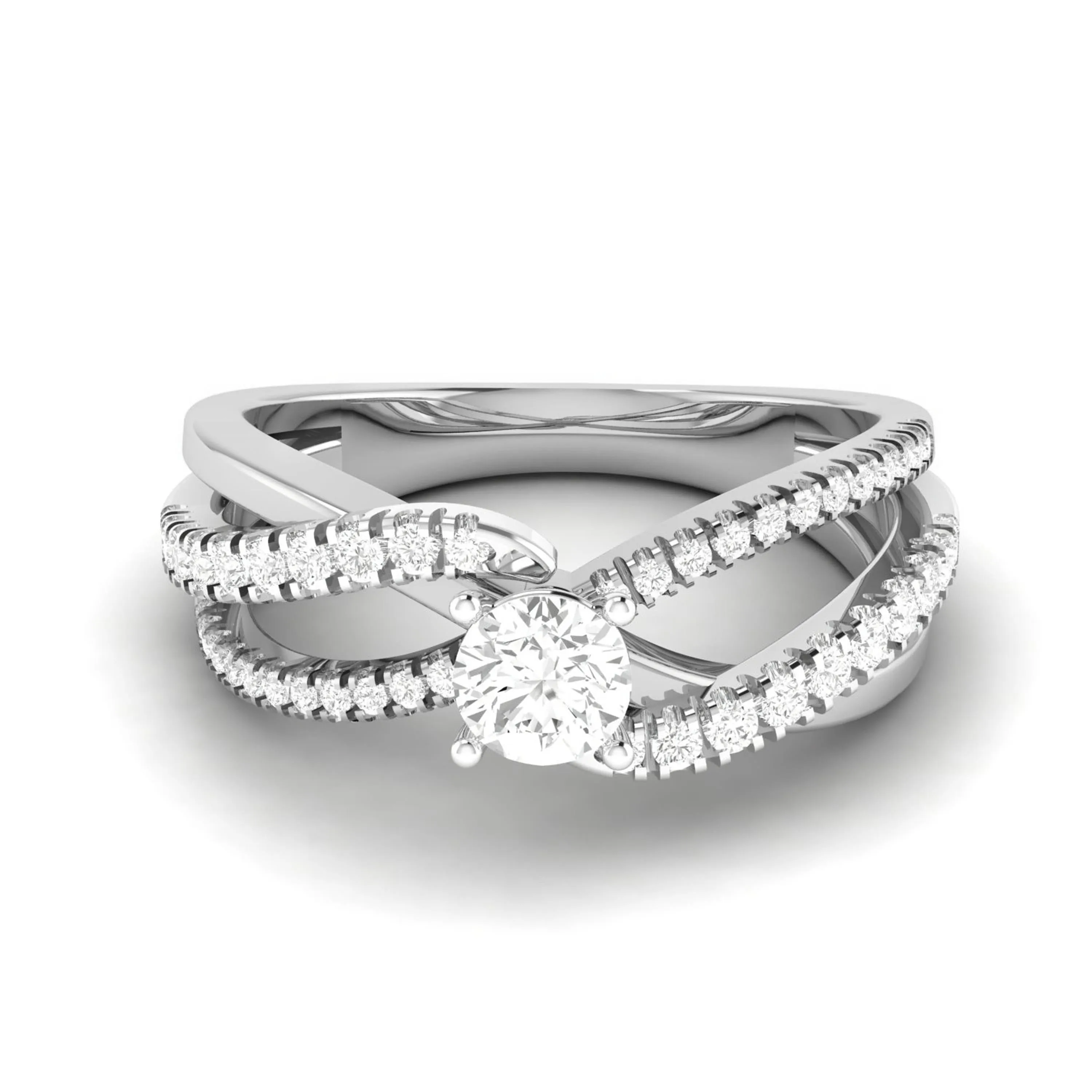 0.25cts Solitaire Platinum Diamond Engagement Ring for Women JL PT R-66