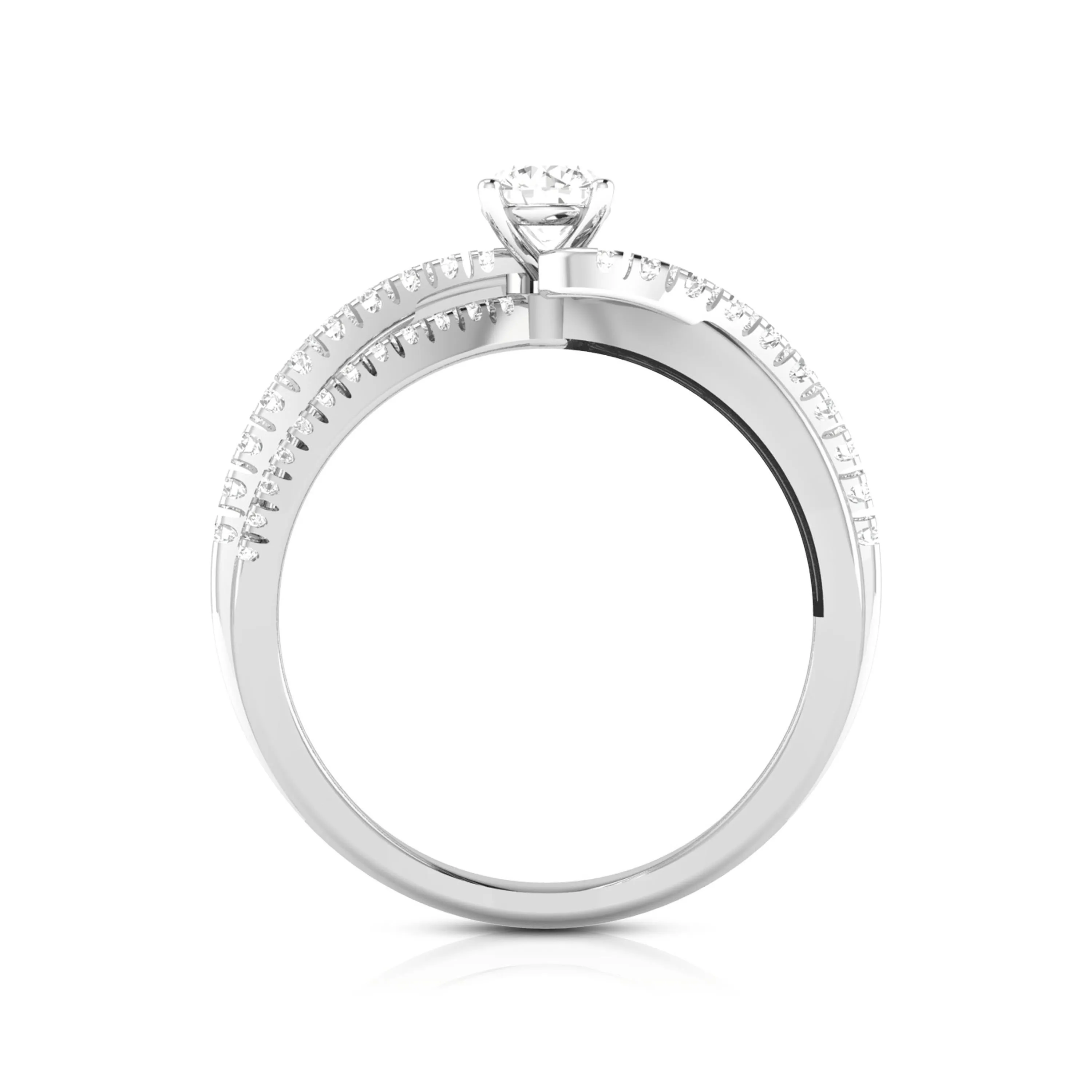 0.25cts Solitaire Platinum Diamond Engagement Ring for Women JL PT R-66