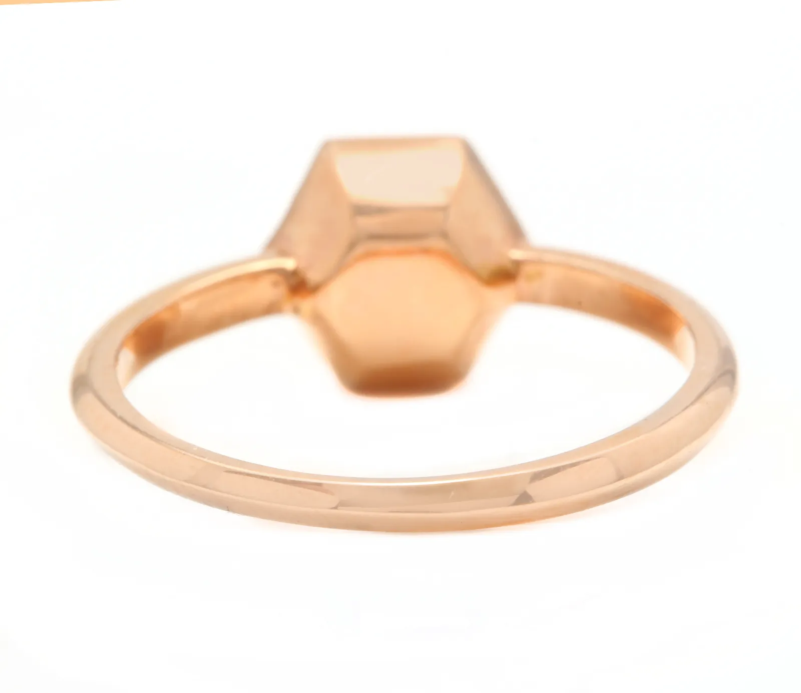 0.30Ct Natural Diamond 14K Solid Rose Gold Band Ring