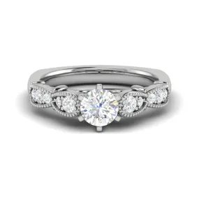 0.50 cts. Solitaire Designer Platinum Diamond Engagement Ring  for Women JL PT WB6031E