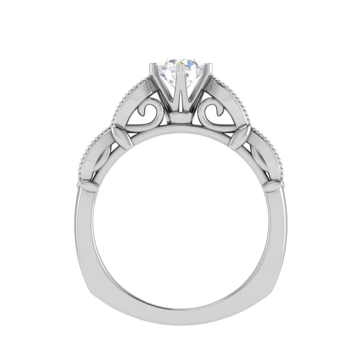 0.50 cts. Solitaire Designer Platinum Diamond Engagement Ring  for Women JL PT WB6031E