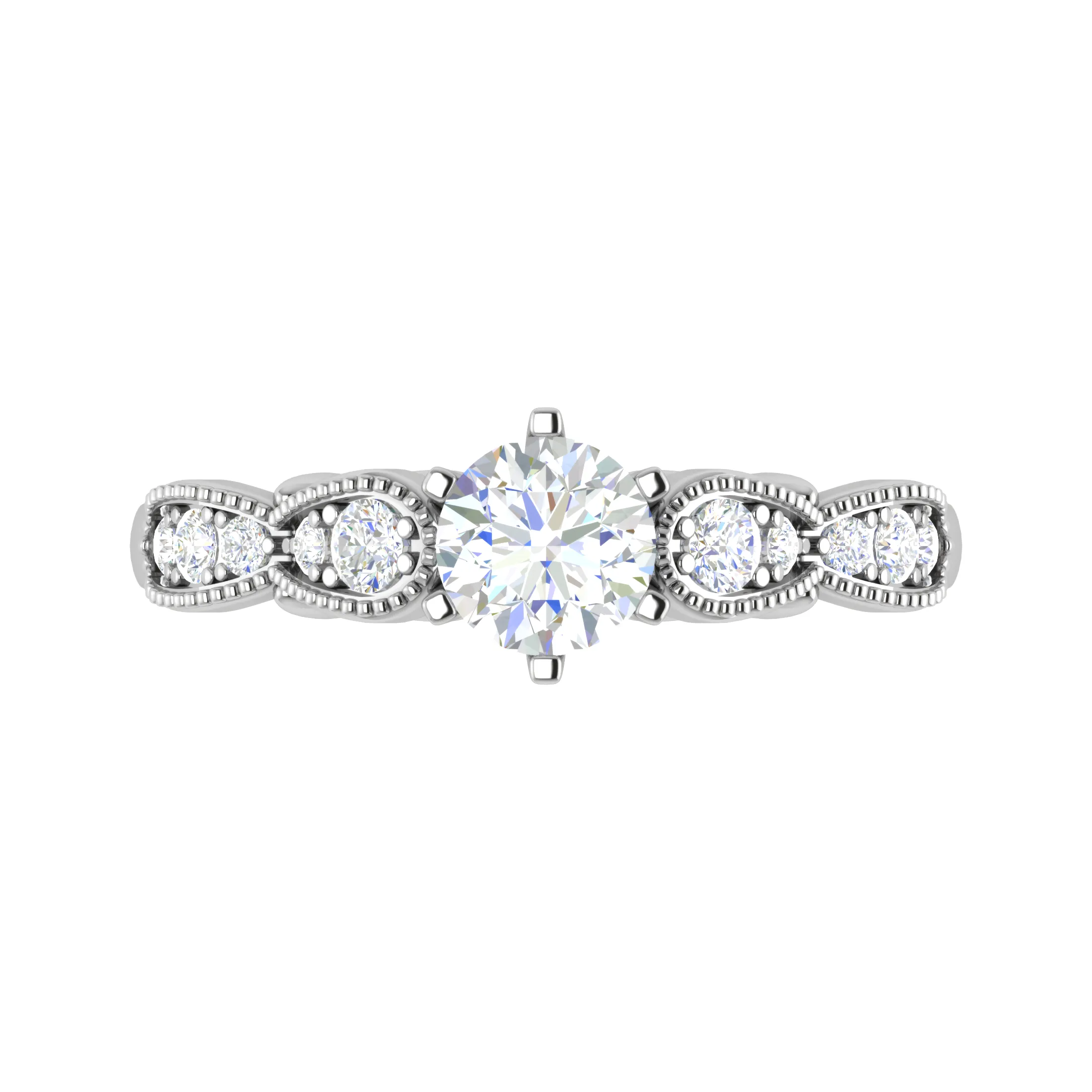 0.50 cts. Solitaire Designer Platinum Diamond Engagement Ring  for Women JL PT WB6031E