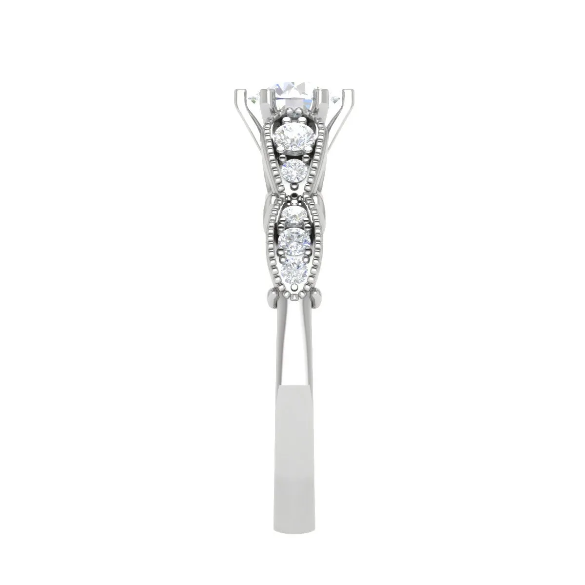 0.50 cts. Solitaire Designer Platinum Diamond Engagement Ring  for Women JL PT WB6031E