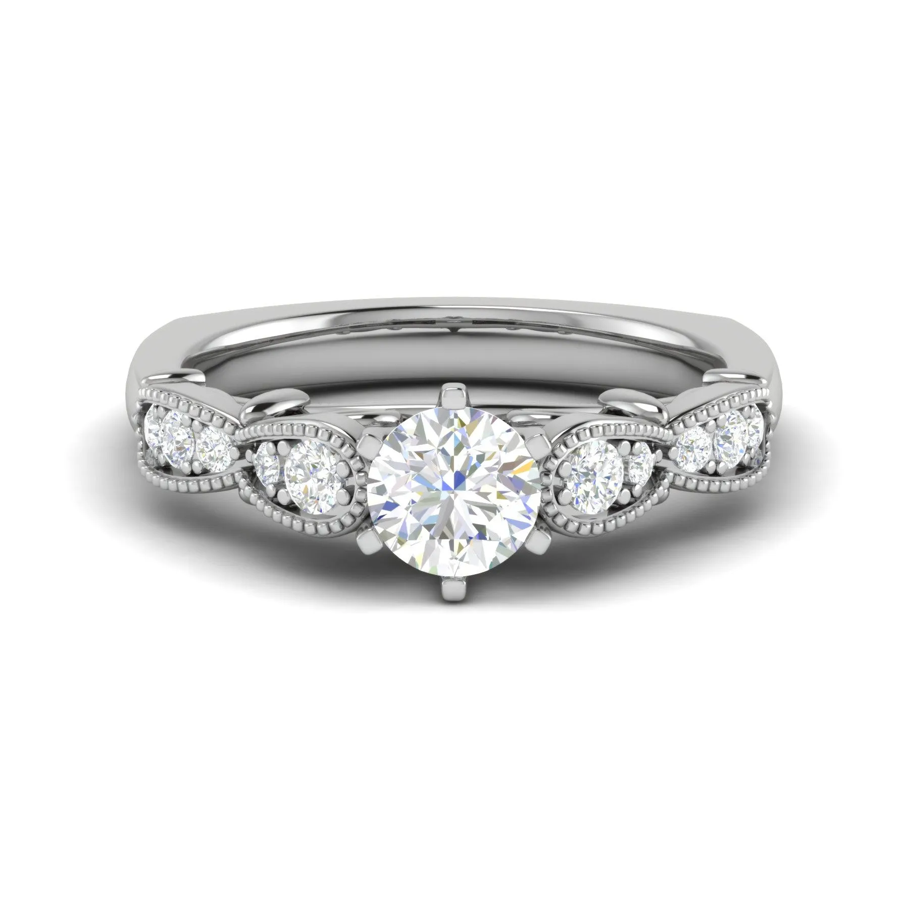 0.50 cts. Solitaire Designer Platinum Diamond Engagement Ring  for Women JL PT WB6031E