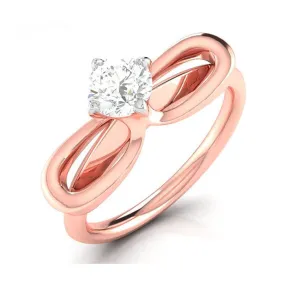 1-Carat Lab Grown Solitaire 18K Rose Gold Ring JL AU LG G-112R-C