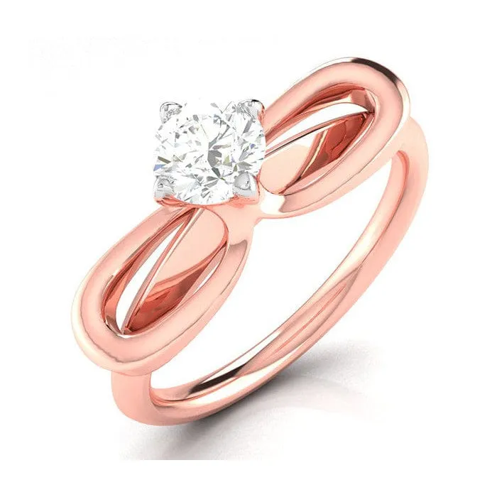 1-Carat Lab Grown Solitaire 18K Rose Gold Ring JL AU LG G-112R-C