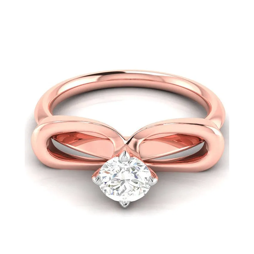 1-Carat Lab Grown Solitaire 18K Rose Gold Ring JL AU LG G-112R-C