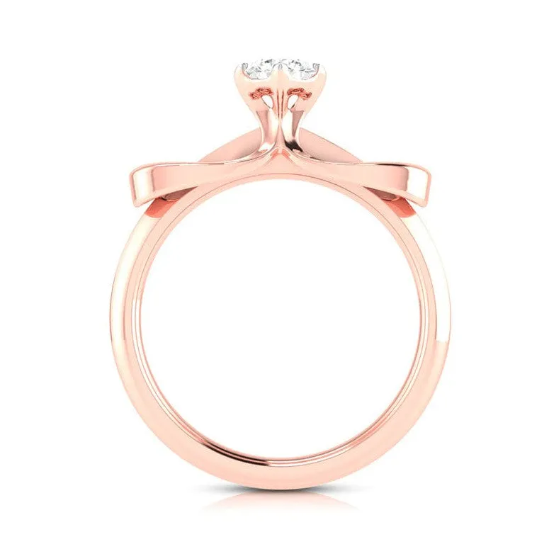 1-Carat Lab Grown Solitaire 18K Rose Gold Ring JL AU LG G-112R-C