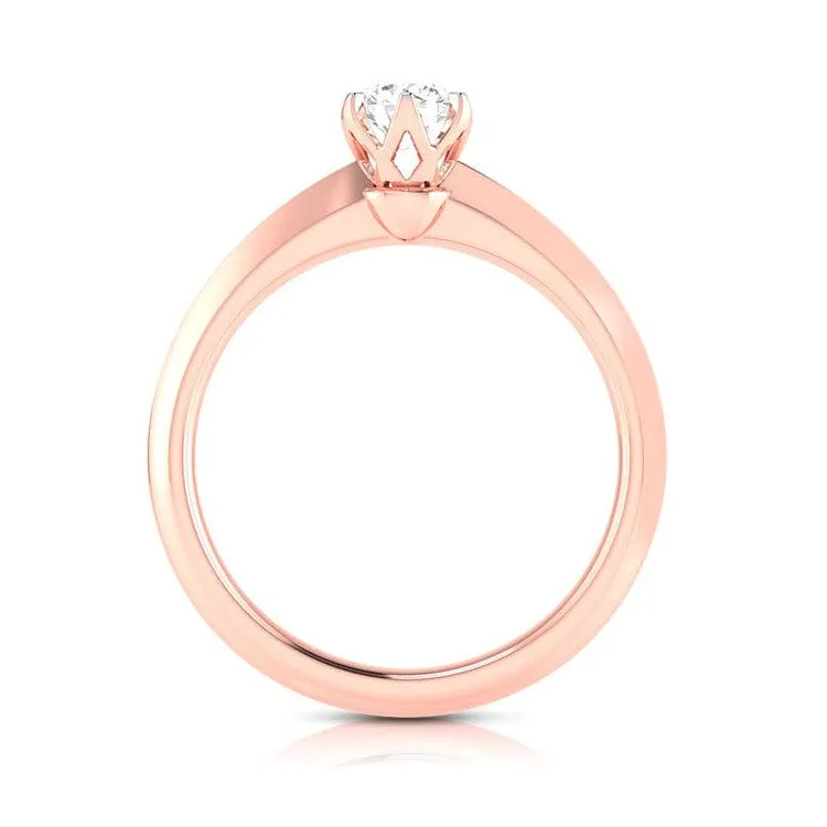 1-Carat Lab Grown Solitaire Rose Gold Ring JL AU LG G 106R-C