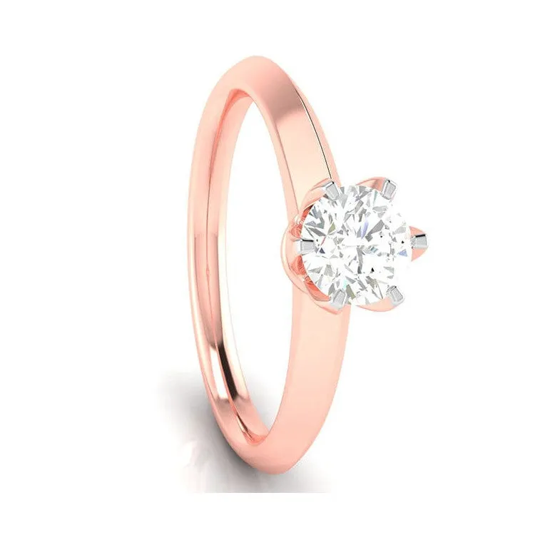 1-Carat Lab Grown Solitaire Rose Gold Ring JL AU LG G 106R-C