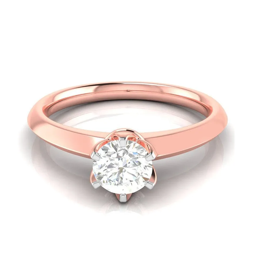 1-Carat Lab Grown Solitaire Rose Gold Ring JL AU LG G 106R-C