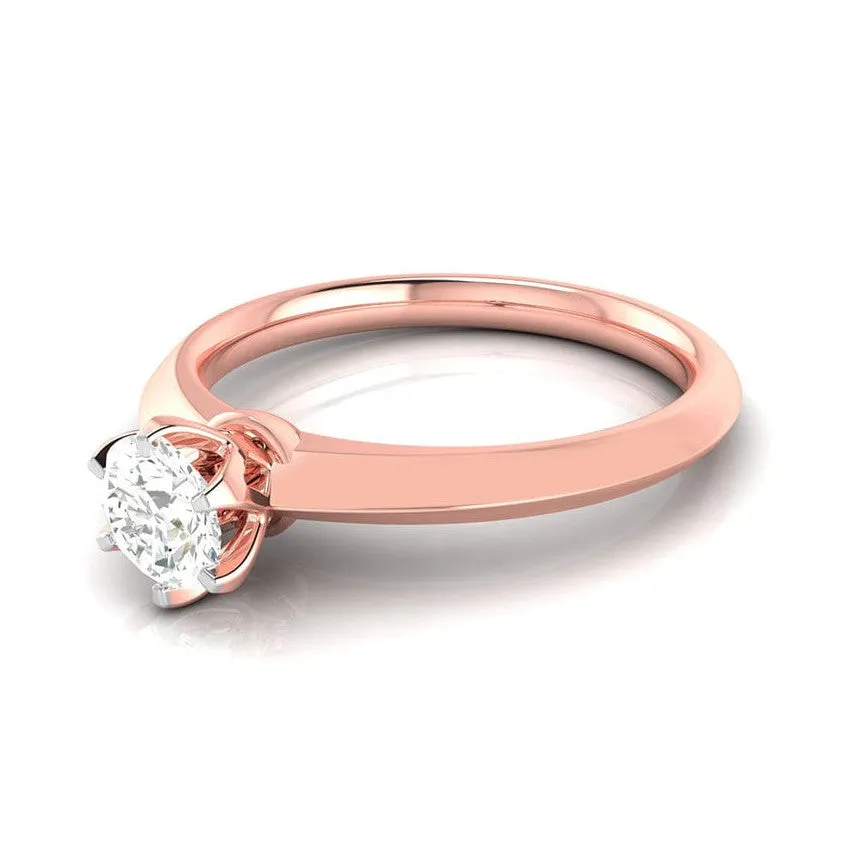 1-Carat Lab Grown Solitaire Rose Gold Ring JL AU LG G 106R-C