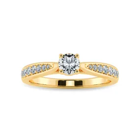 1-Carat Solitaire Diamond Shank 18K Yellow Gold Ring JL AU 1286Y-C