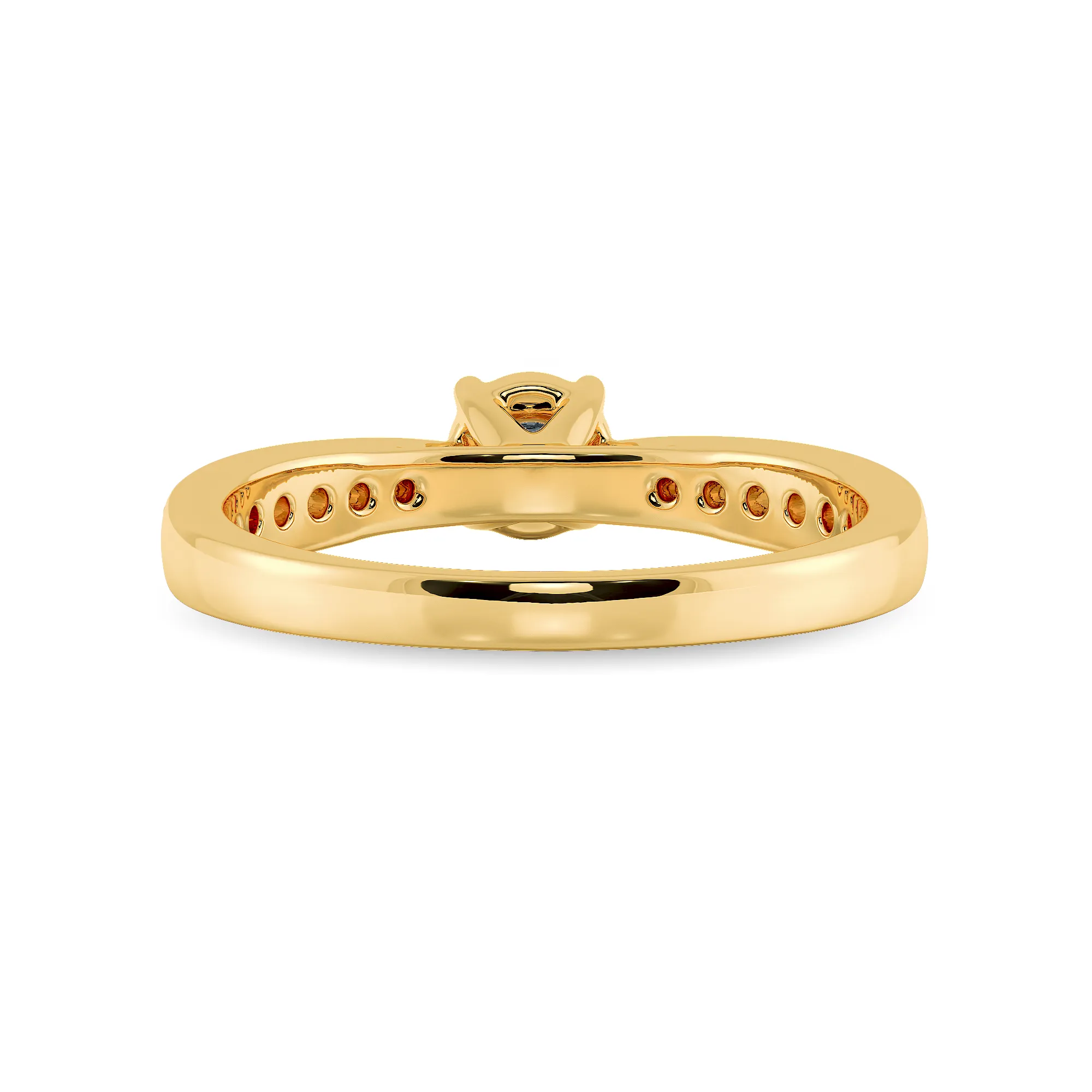 1-Carat Solitaire Diamond Shank 18K Yellow Gold Ring JL AU 1286Y-C