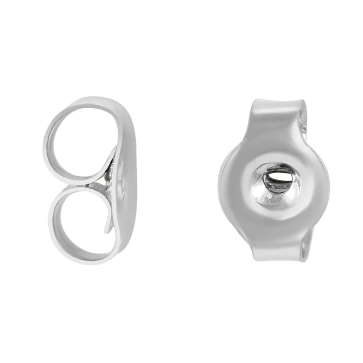 1 Carat TW Princess Square Black Diamond Solitaire Earrings in 10K White Gold
