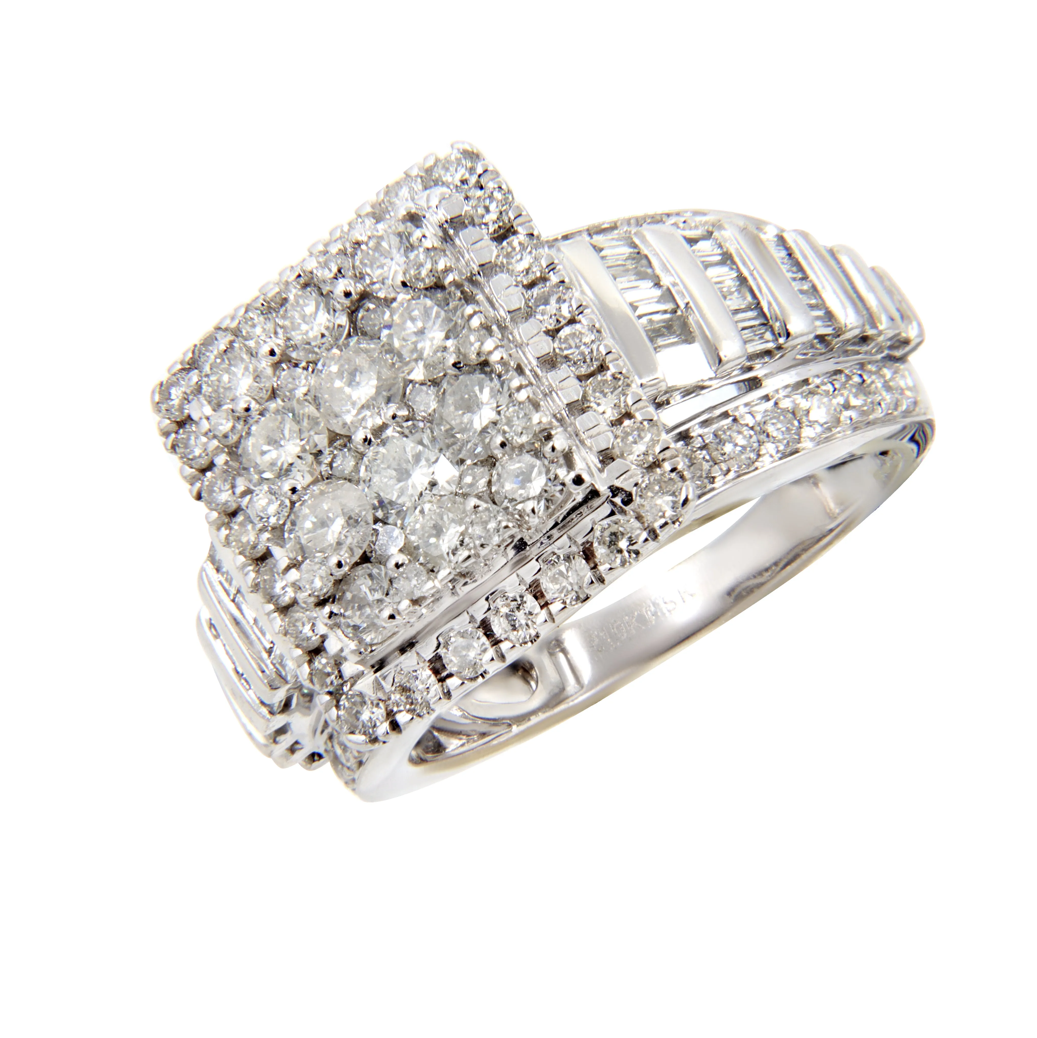 10K White Gold Tdw. 1.90ct Diamond Ring - 20724115