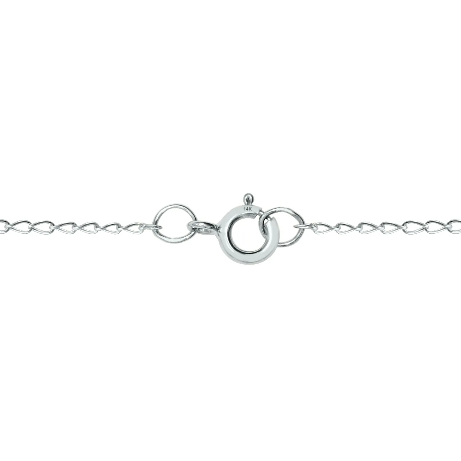 1/10 Carat Round Diamond Solitaire Pendant In 14K White Gold