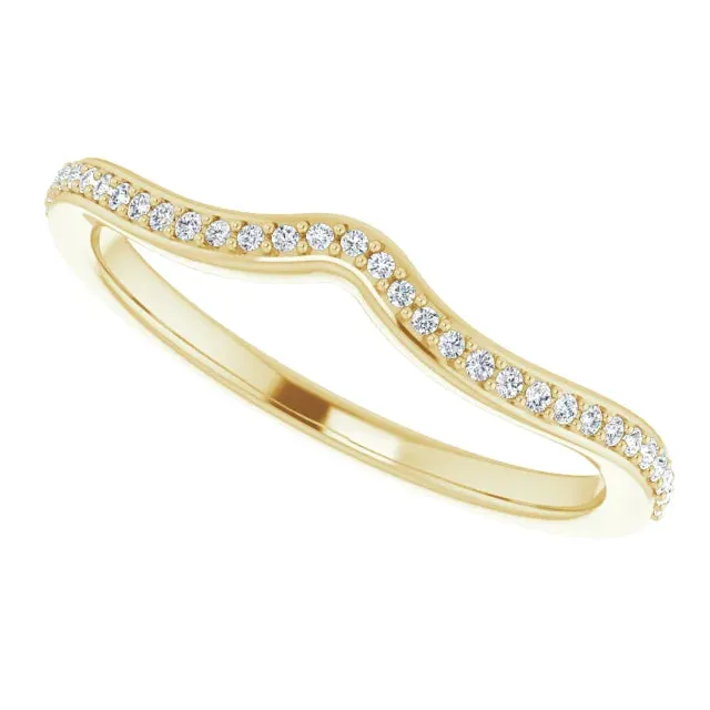14K Yellow Gold 1/10 CTW Natural Diamond Band