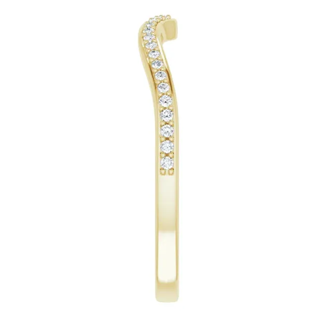 14K Yellow Gold 1/10 CTW Natural Diamond Band
