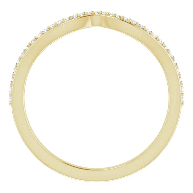 14K Yellow Gold 1/10 CTW Natural Diamond Band