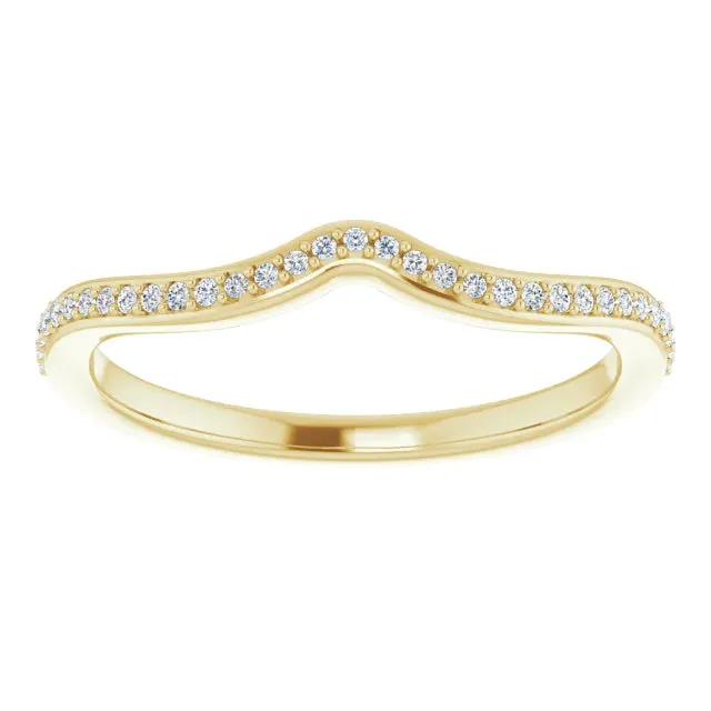 14K Yellow Gold 1/10 CTW Natural Diamond Band