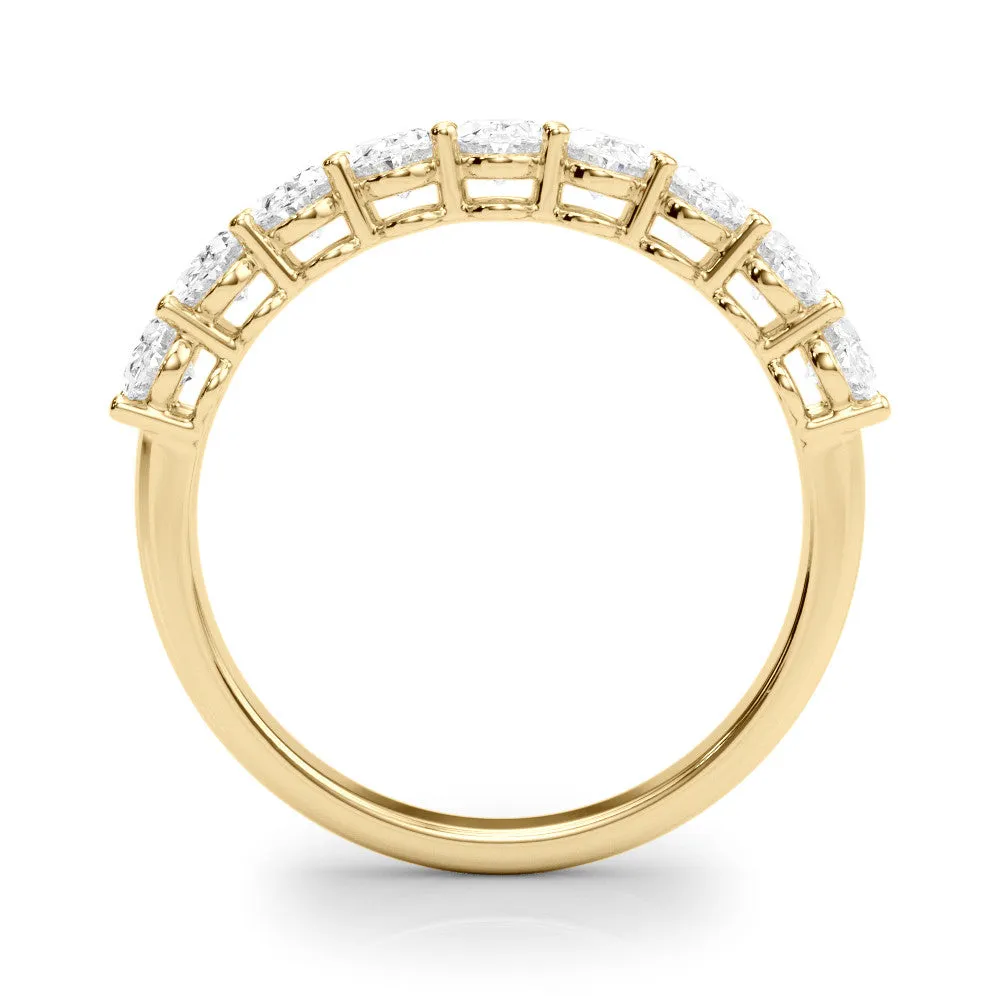14K Yellow Gold Oval Diamond Basket Set Wedding Ring (1ctw)
