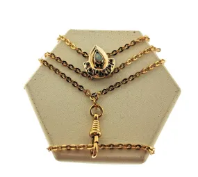 14kt yellow gold pocket watch chain