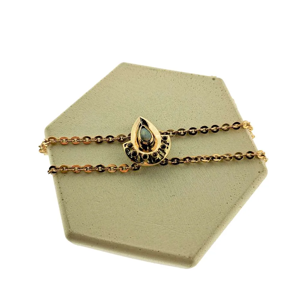 14kt yellow gold pocket watch chain