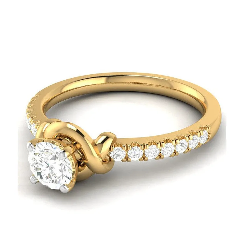 1.50-Carat Lab Grown Solitaire 18K Yellow Gold Ring JL AU LG G-113Y-D