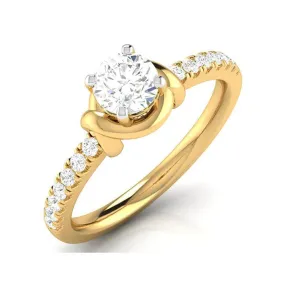1.50-Carat Lab Grown Solitaire 18K Yellow Gold Ring JL AU LG G-113Y-D