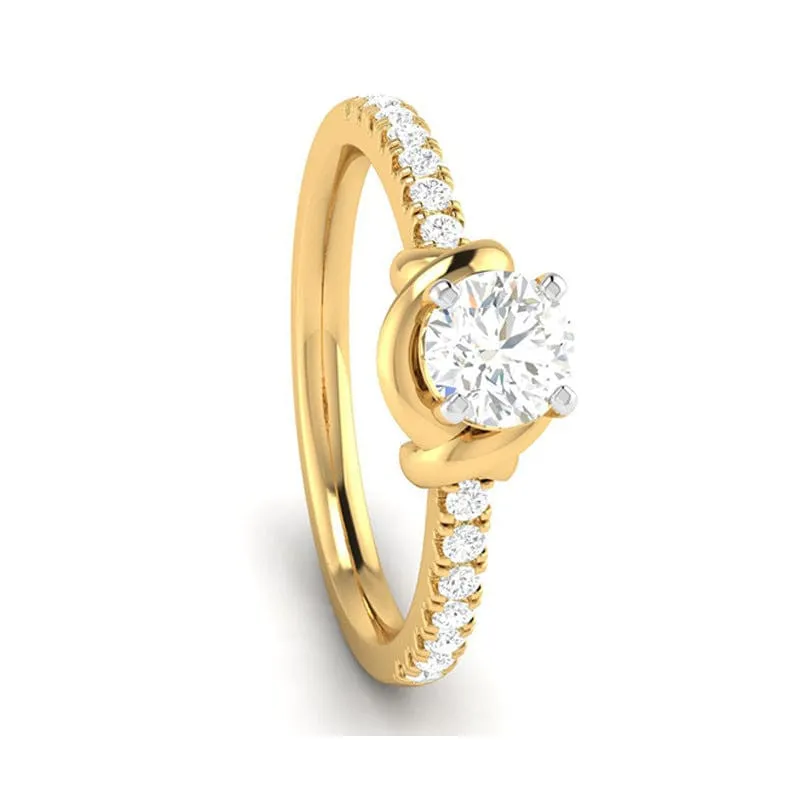 1.50-Carat Lab Grown Solitaire 18K Yellow Gold Ring JL AU LG G-113Y-D