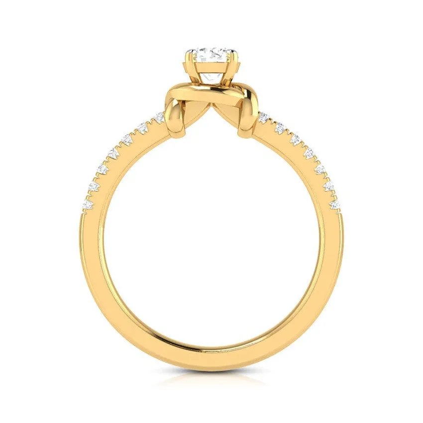 1.50-Carat Lab Grown Solitaire 18K Yellow Gold Ring JL AU LG G-113Y-D