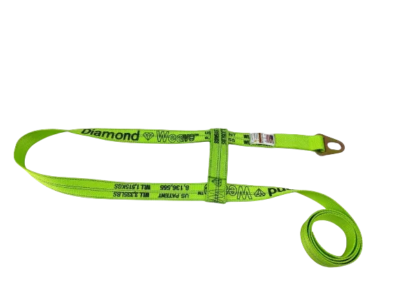 2" x 10' Diamond Weave Basket Wheel Lift Strap w/ D-Ring-BEST