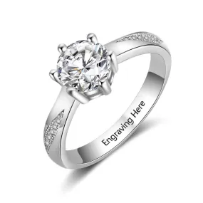 3mm Personalized Engraved 925 Sterling Silver Womens Rings