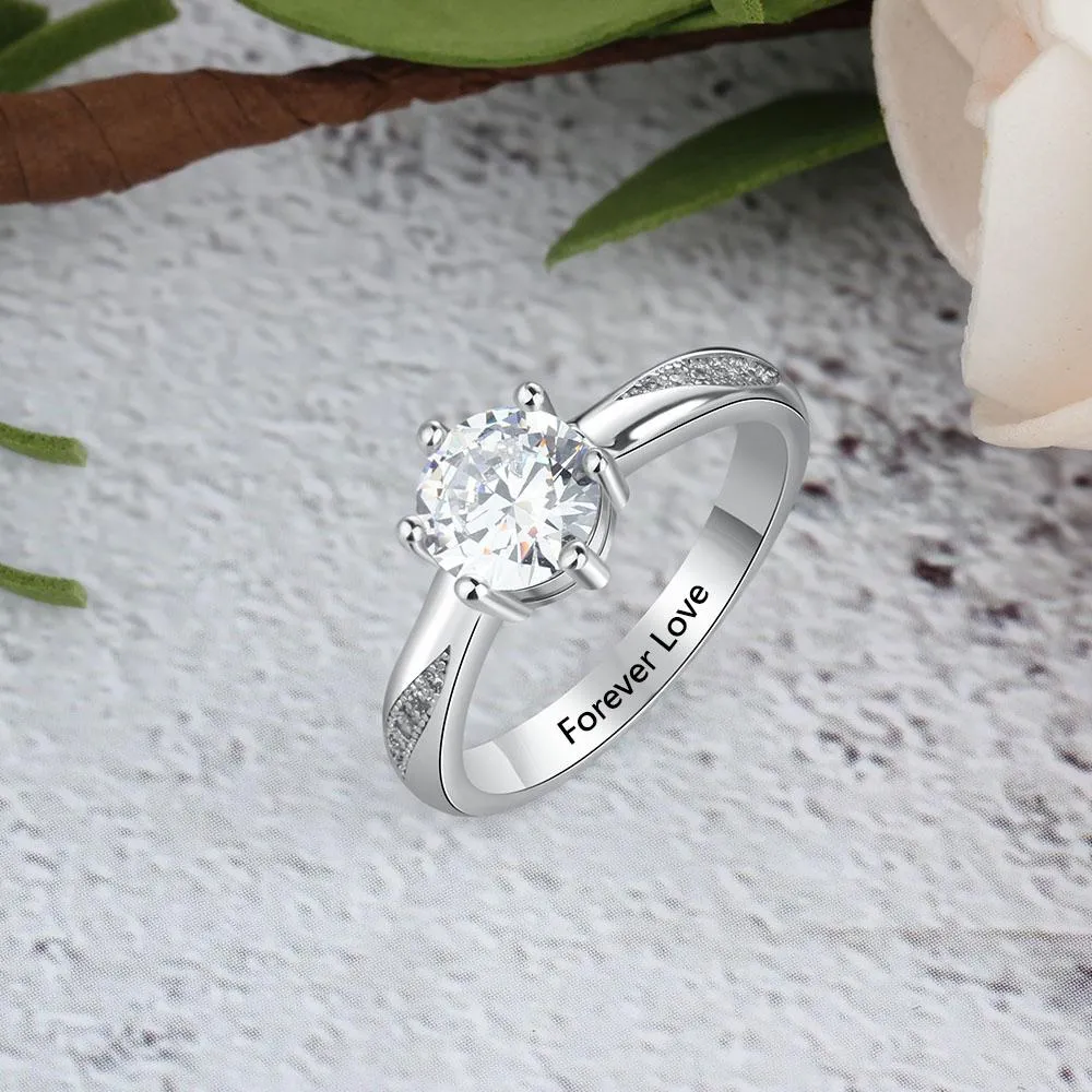 3mm Personalized Engraved 925 Sterling Silver Womens Rings