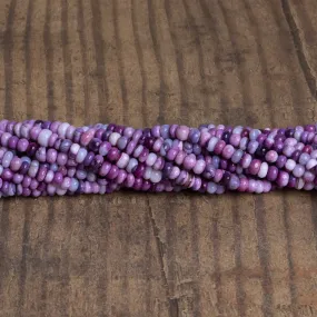 4-5mm Purple Opal Plain Rondelles 16 inch 125 beads
