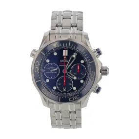 41mm Omega Seamaster Watch Blue Dial in Stainless Steel