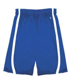 7244 Badger B-Slam Reversible Polyester Basketball 9" Shorts Royal/ White