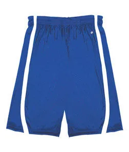7244 Badger B-Slam Reversible Polyester Basketball 9" Shorts Royal/ White