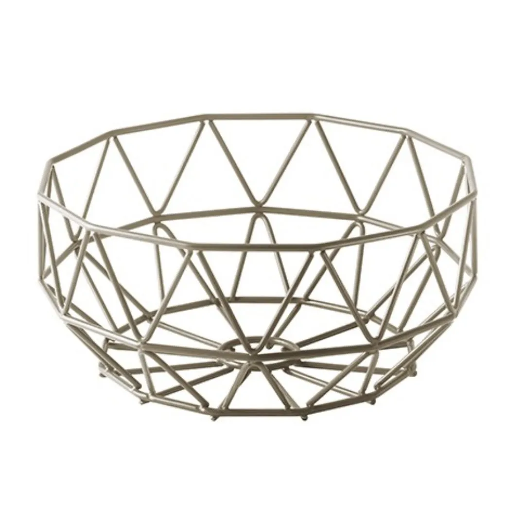 Abert Diamond Wire Basket - Grey, 28cm
