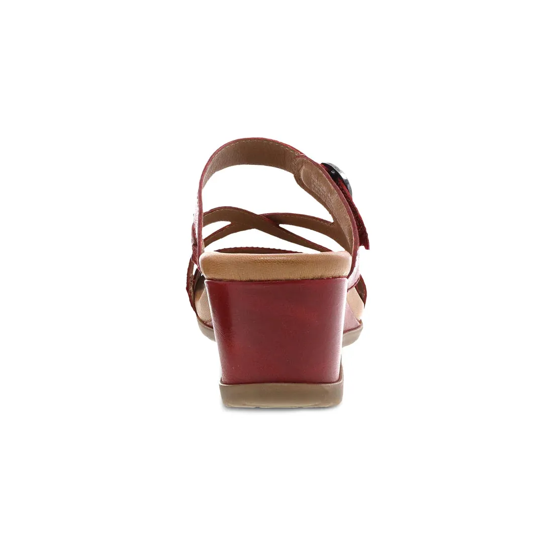 Ana Strappy Slide Wedge in Red CLOSEOUTS