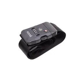 Anti-Theft Black Luggage Safety Belt with Double Lock