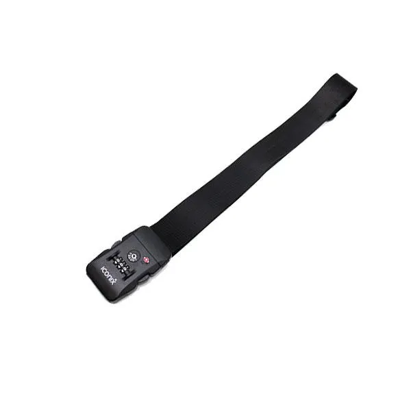 Anti-Theft Black Luggage Safety Belt with Double Lock