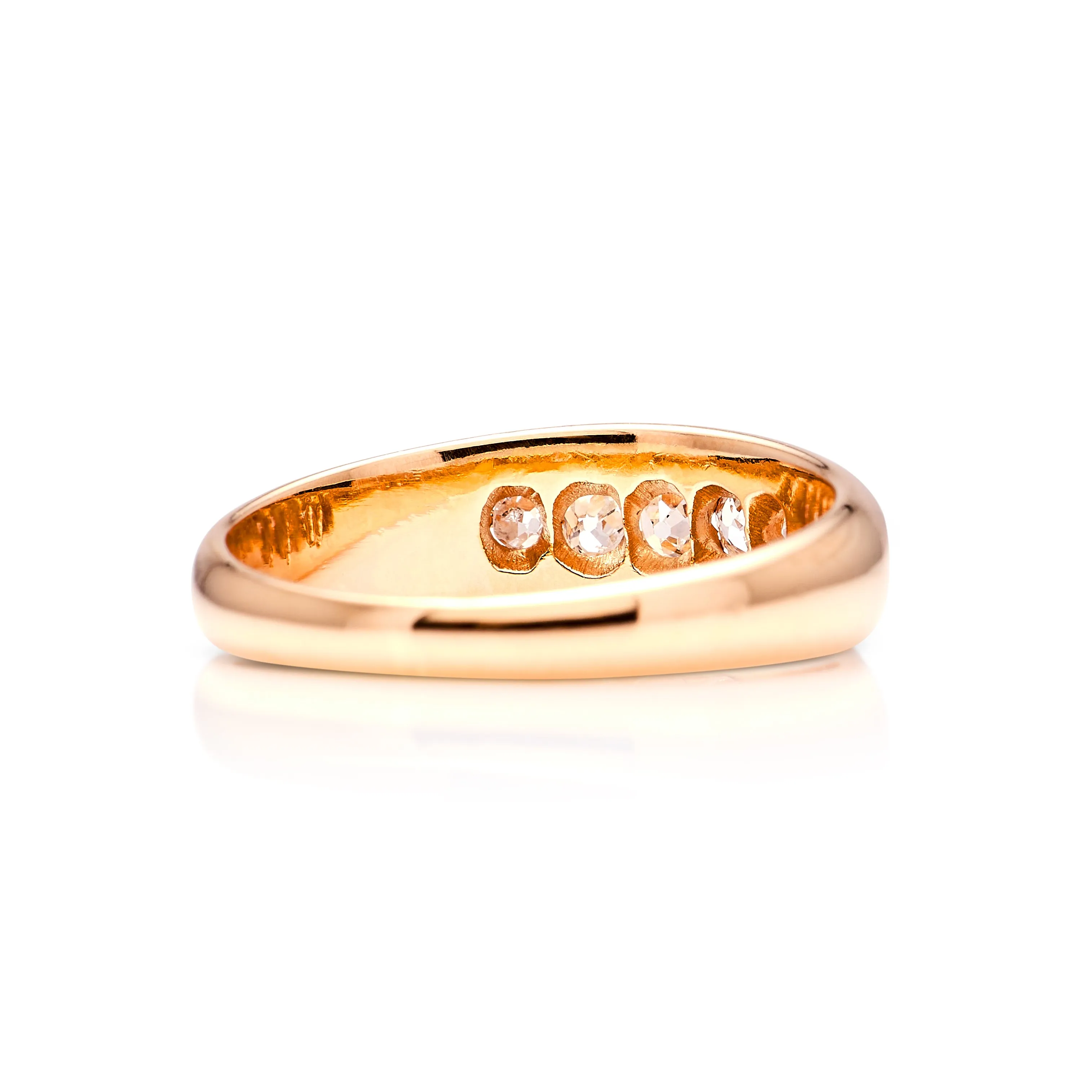 Antique, Edwardian five stone diamond engagement ring