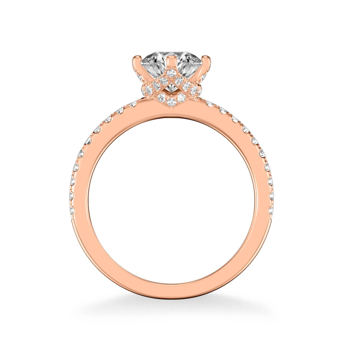 Ashlyn Classic Side Stone Diamond Engagement Ring