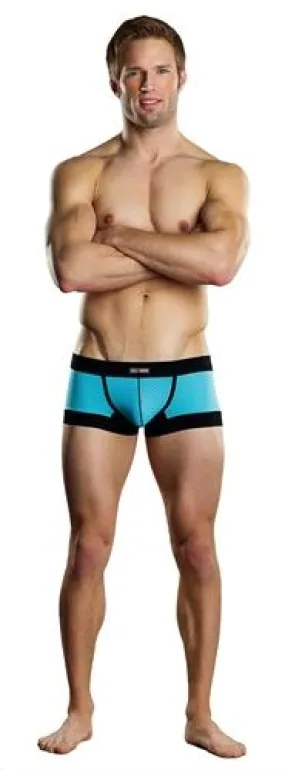 Athletic Mesh - Sport Mini Short - Small -  Turquoise/ Black