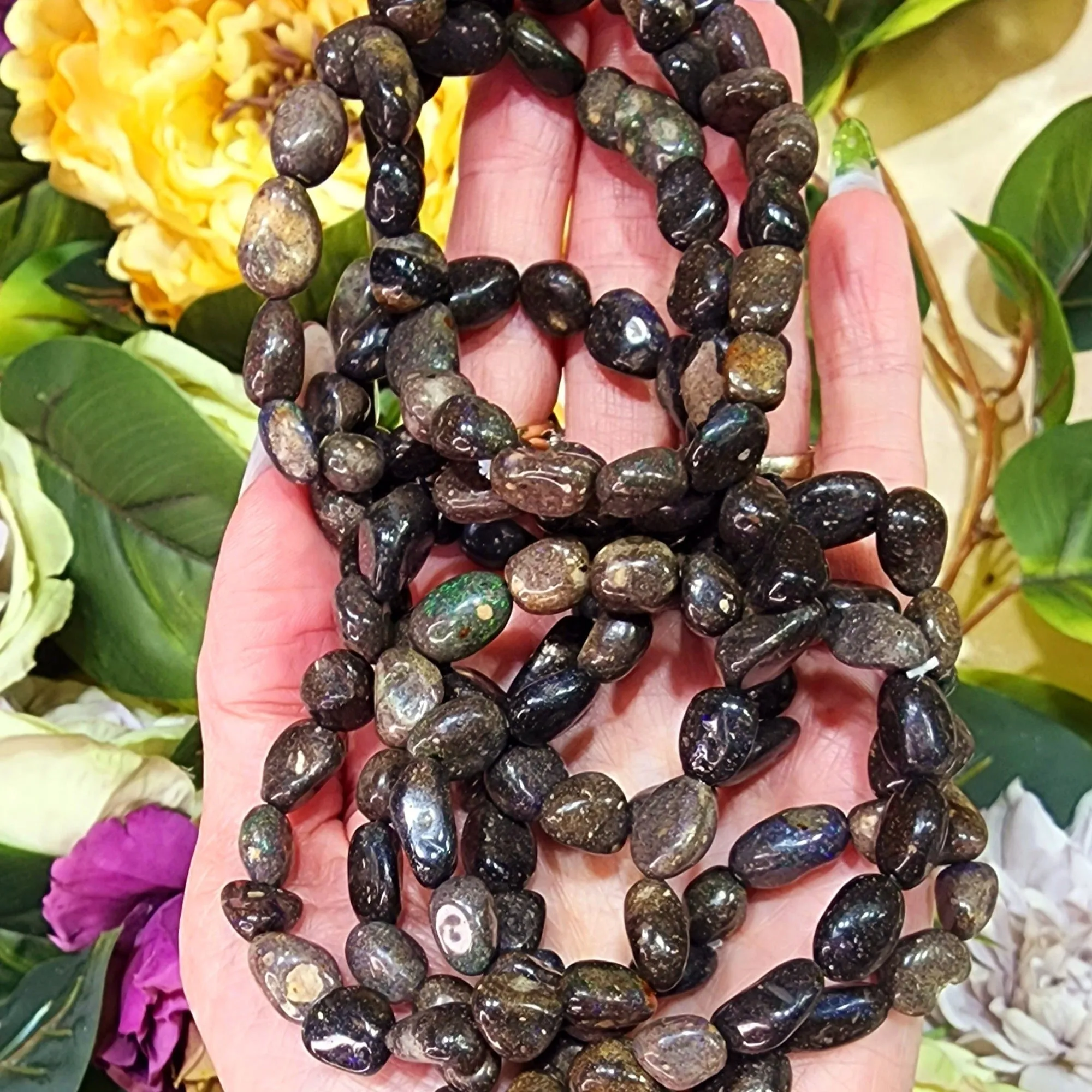 Australian Opal Galaxy Matrix Bracelet for Emotional Support, Joy and Self Worth