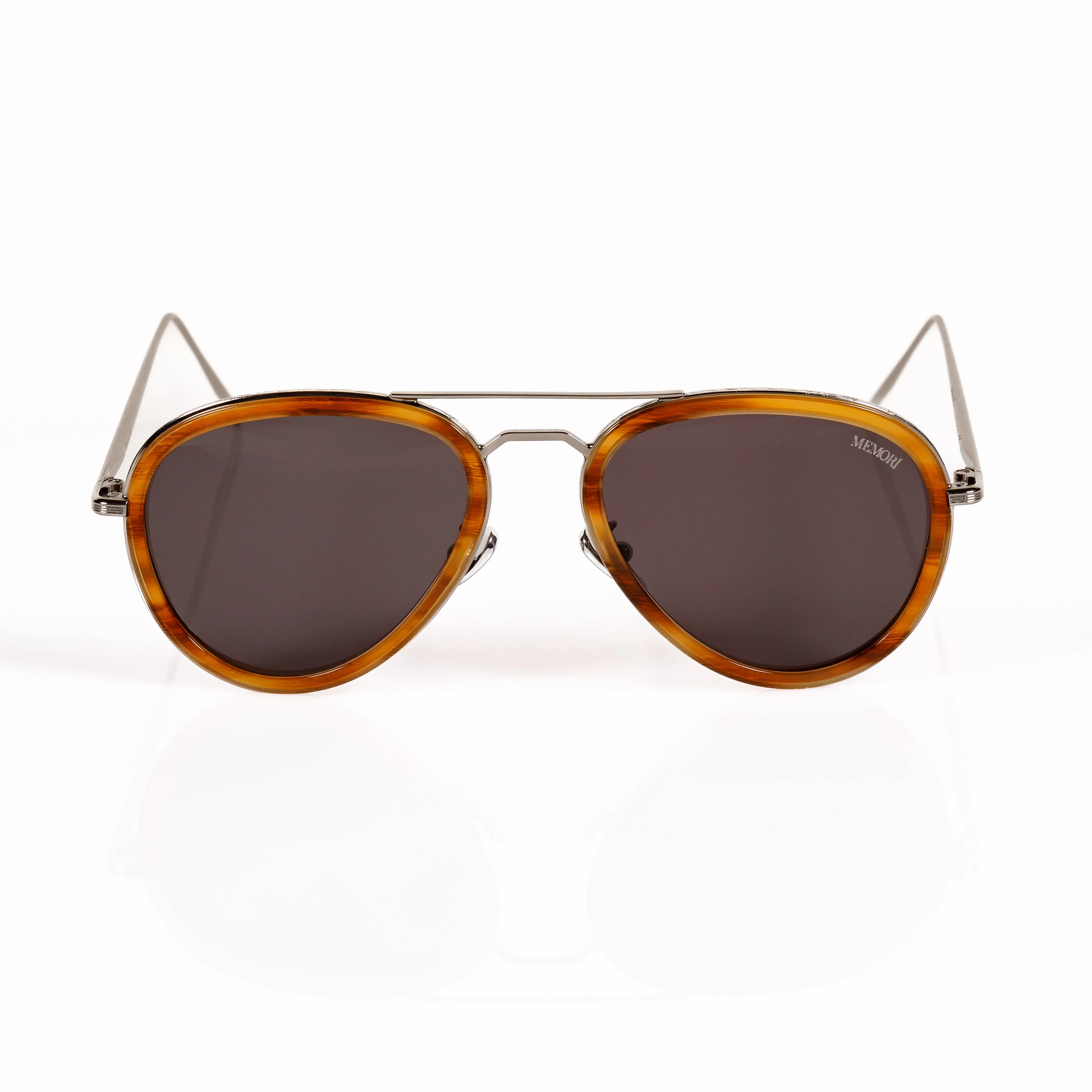 Aviator Sunglasses - Gold with mirrored lenses