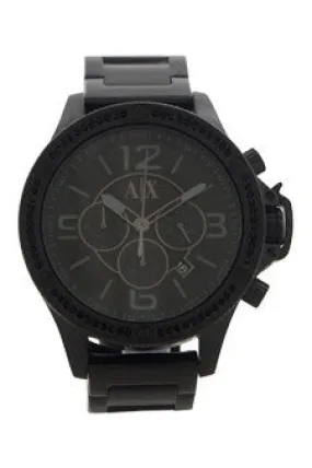 ax1520 chronograph black ion plated stainless steel bracelet watch by armani exchange -For Men
