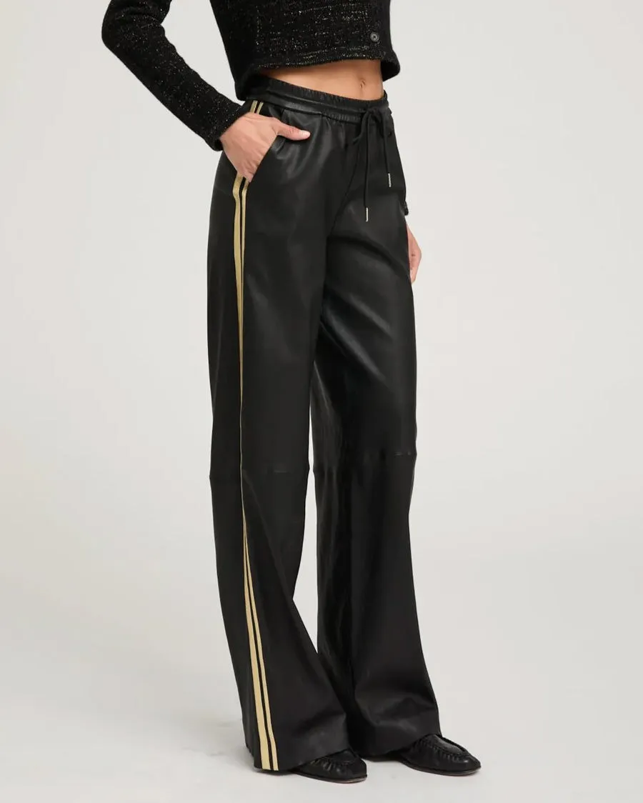 Baggy Athletic Sweatpants | Black/Gold